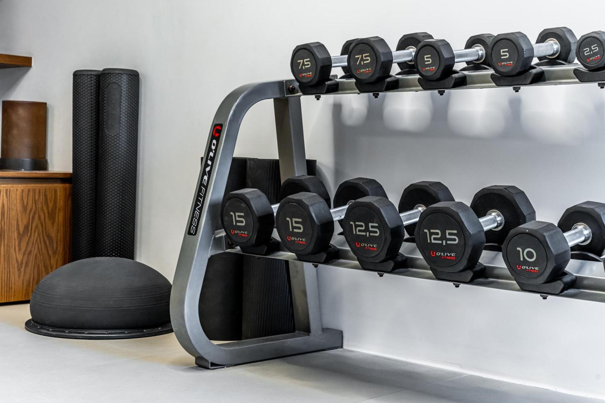Orama Hotel & Spa Fira  Luaran gambar Dumbbells on a rack